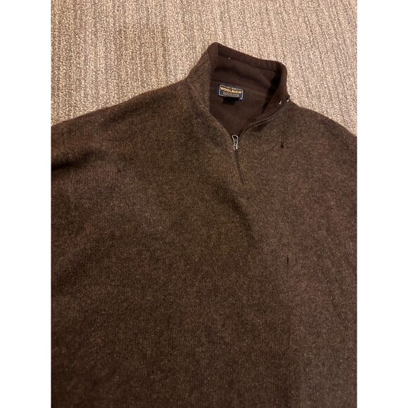 Woolworth - Vintage wool 1/4 zip sweater , Brown, XL some small pinhole defects - Picture 8 of 8